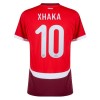 Maglia ufficiale Svizzera Xhaka 10 Casa Euro 2024 per Uomo